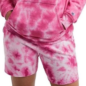 Champion Pink White Tie Die Women’s Shorts size Large